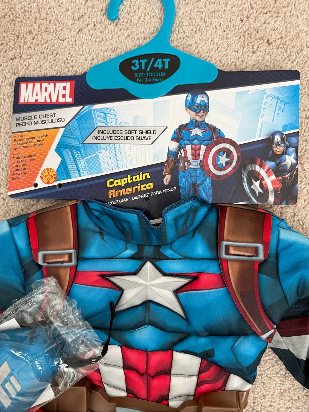 Marvel Captain America Costume in Blue, Red, White - Picture 2 of 6